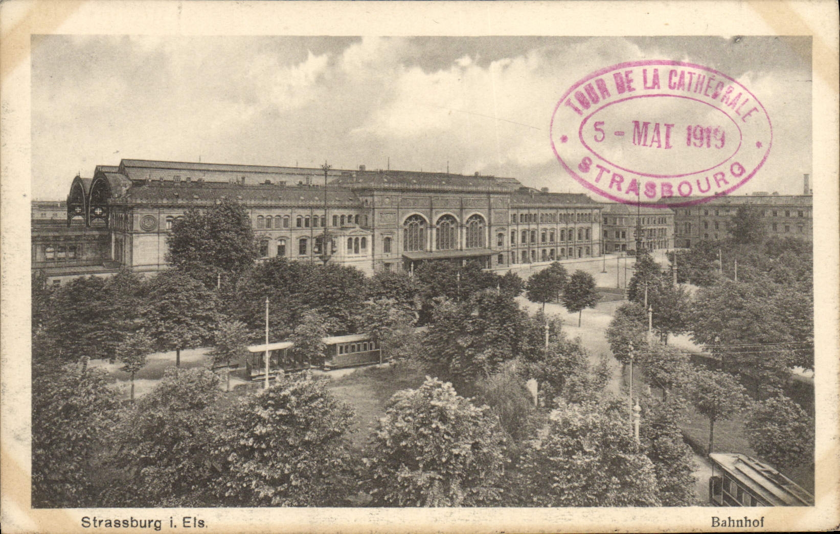 CPA Strassburg Els Bahnhof