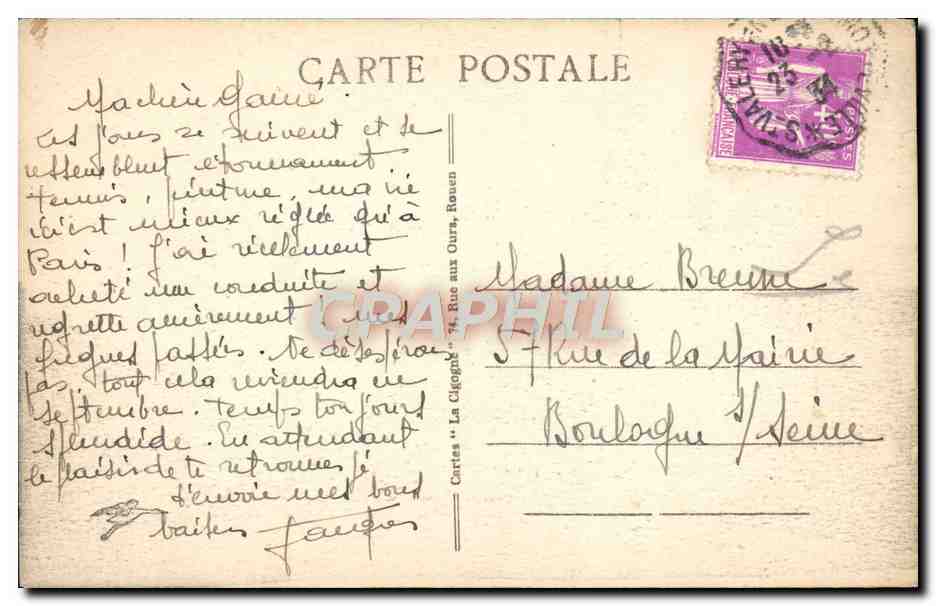 CPA Saint Valery en Caux La Chapelle — Verso
