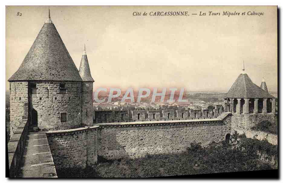 CPA Carcassonne Les Tours Mipadre et Cabuzac