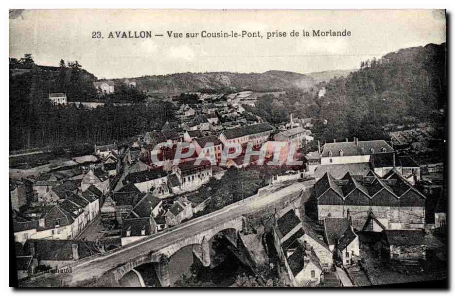 Avallon — Vue sur Cousin-le-Pont, prise de la Morlande — Éditeur : R. Haud