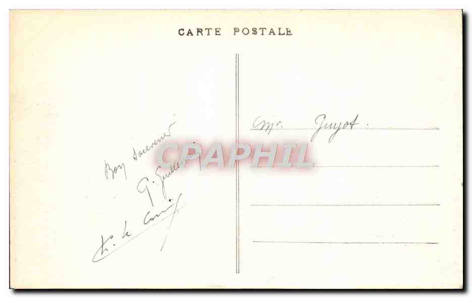 Pierre-Perthuis — Pont en pierre et église sur colline — Photo Duvergier — Verso