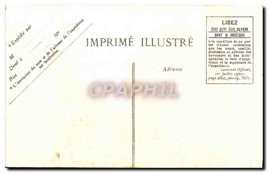 CPA Le Havre La Falaise Vers les Phares — Rückseite