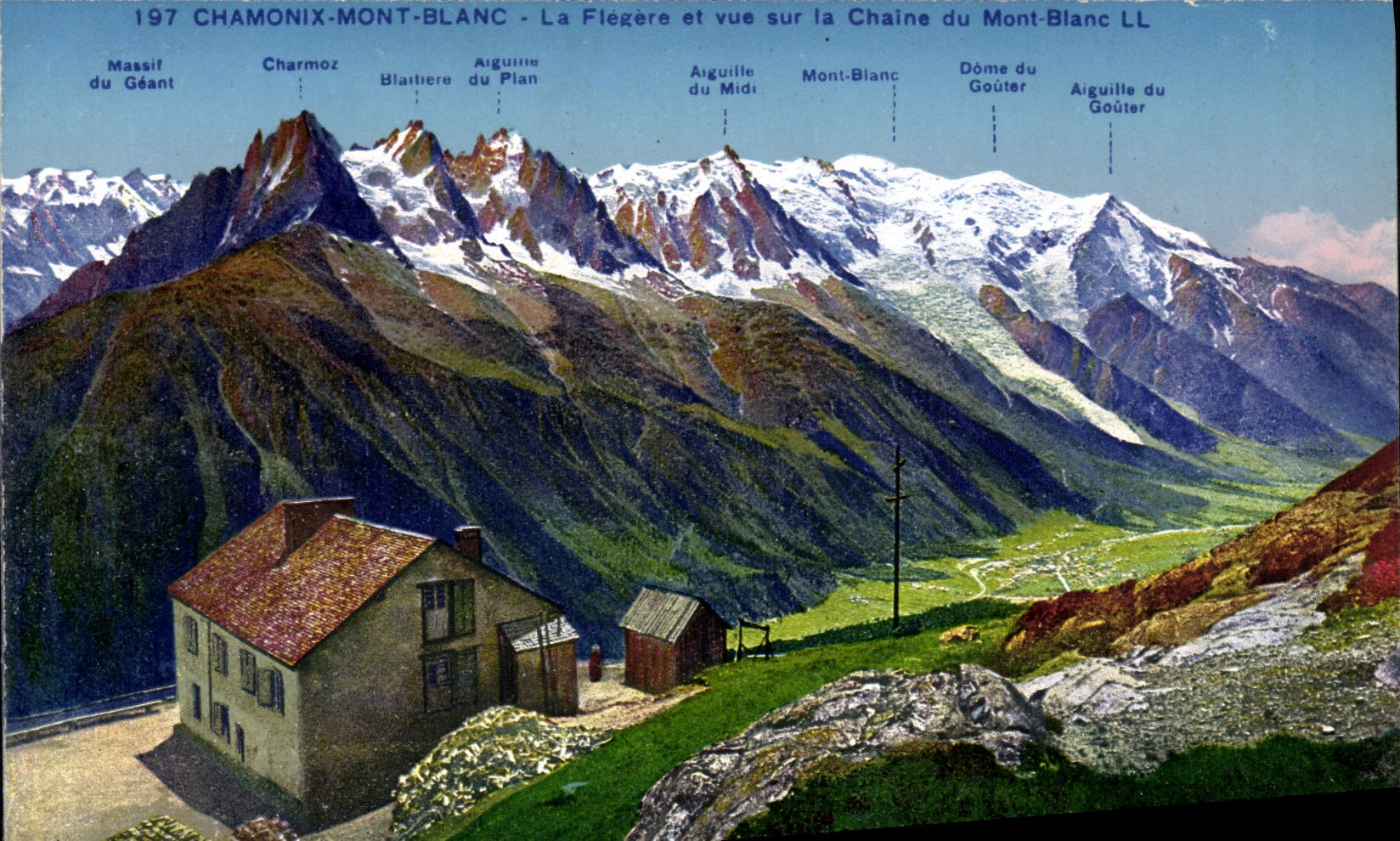 CPA Chamonix Mont Blanc La Flegere et vue sur la chaine du Mont Blanc