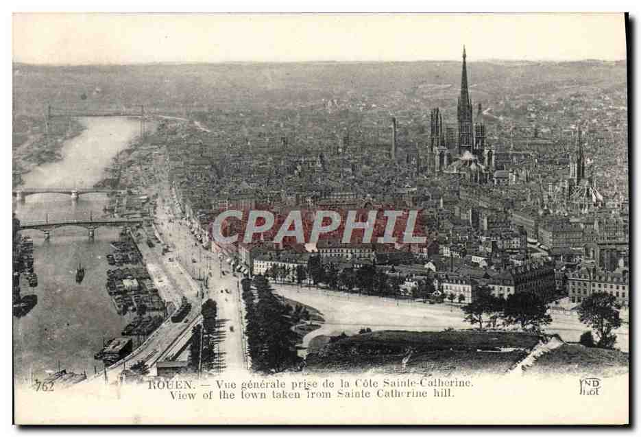 CPA Rouen Vue Generale Prise de la Cote Sainte Catherine