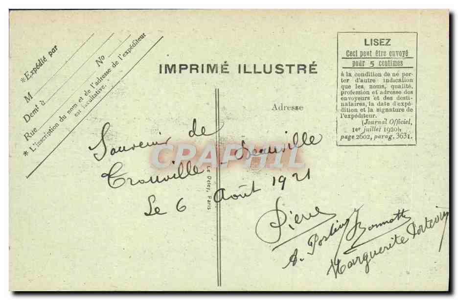 Trouville — Vue de la Jetée-Promenade par gros temps — Imprimé Illustré — Rückseite