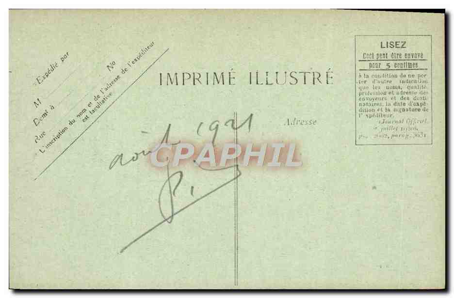 CPA Le Havre L'Entree du Port Bateau — Rückseite