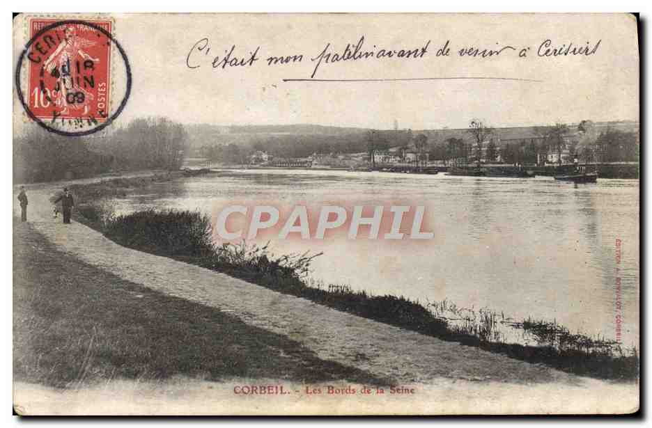 CPA Corbeil Les Bords de la Seine