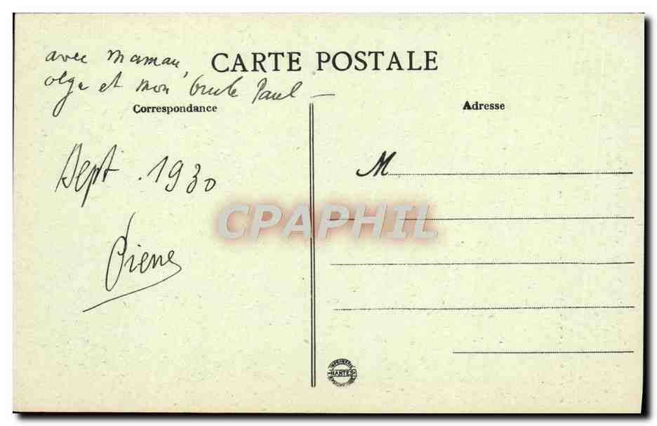 CPA Druyes Vue Sur Le Chateau Prise du Lac — Rückseite