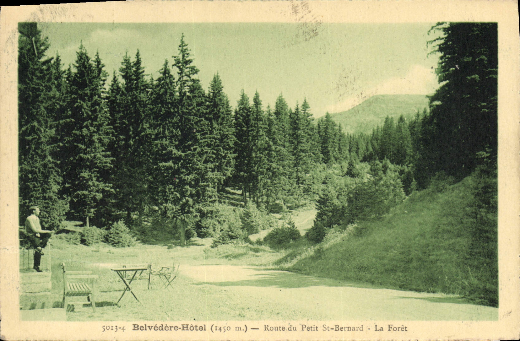 CPA Belvedere Hotel Route du Petit St Bernard La foret
