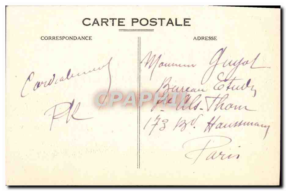 CPA Carteret Un Coin des Falaises — Rückseite