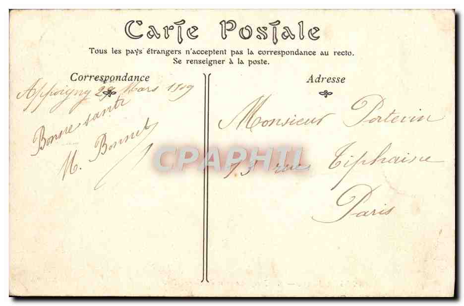 CPA Arcy Sur Cure La Cure Vue Prise du Grand Pont — Verso