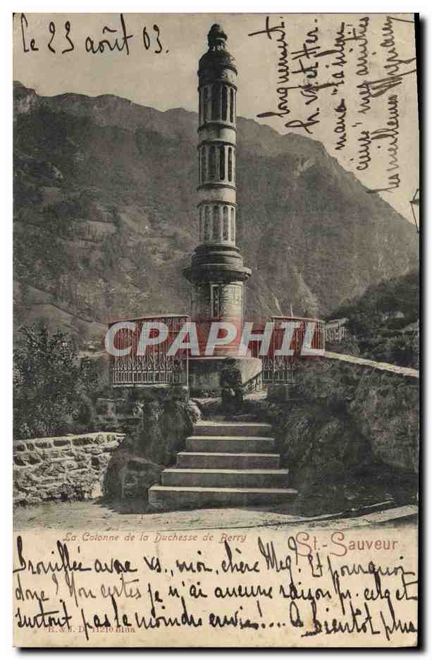 CPA St Sauveur La Colonne de la Duchesse de Berry