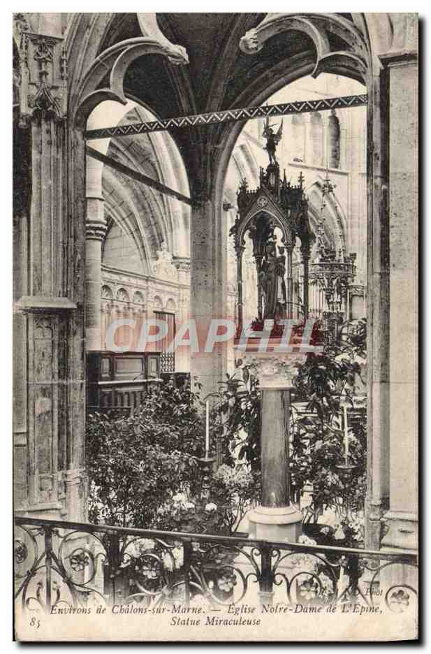 Environs de Châlons-sur-Marne — Église Notre-Dame de L'Épine, Statue Miraculeuse — Éditeur : L. Poot