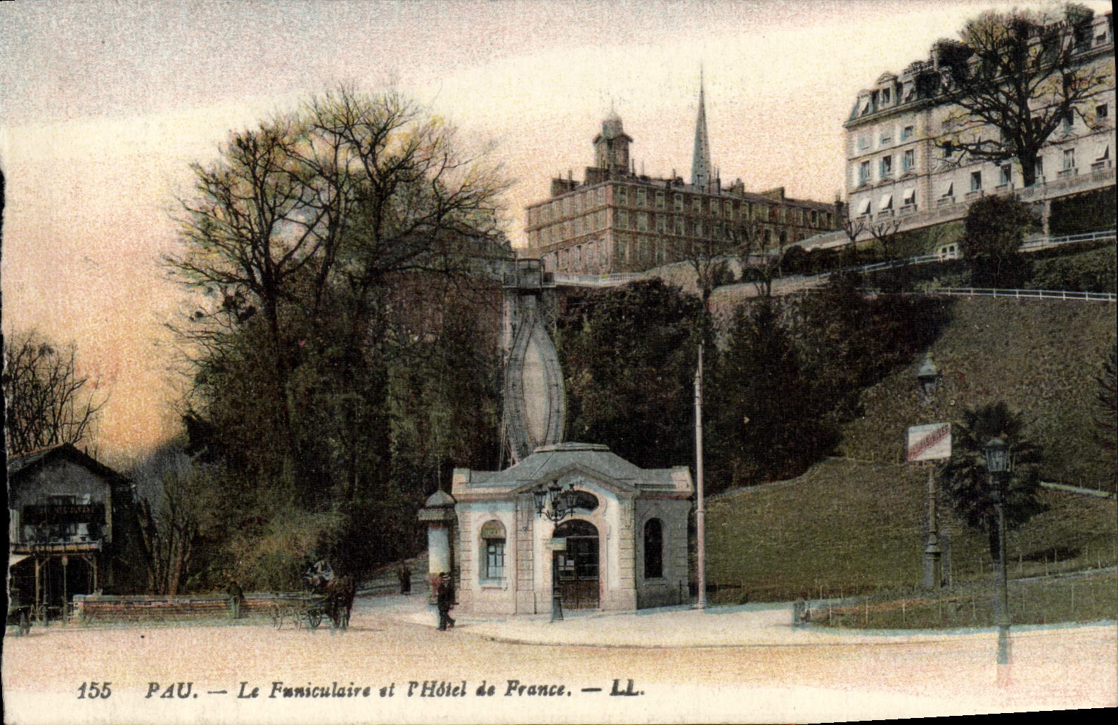 Pau — Le Funiculaire et l'Hôtel de France — LL, n° 155