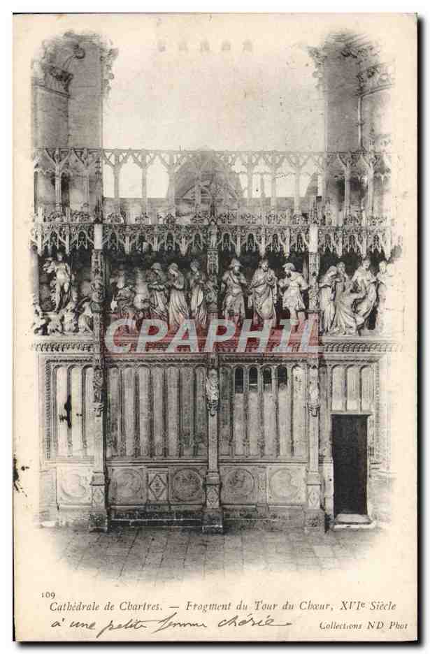 CPA Cathedrale de Chartres Fragment du Tour du Choeur