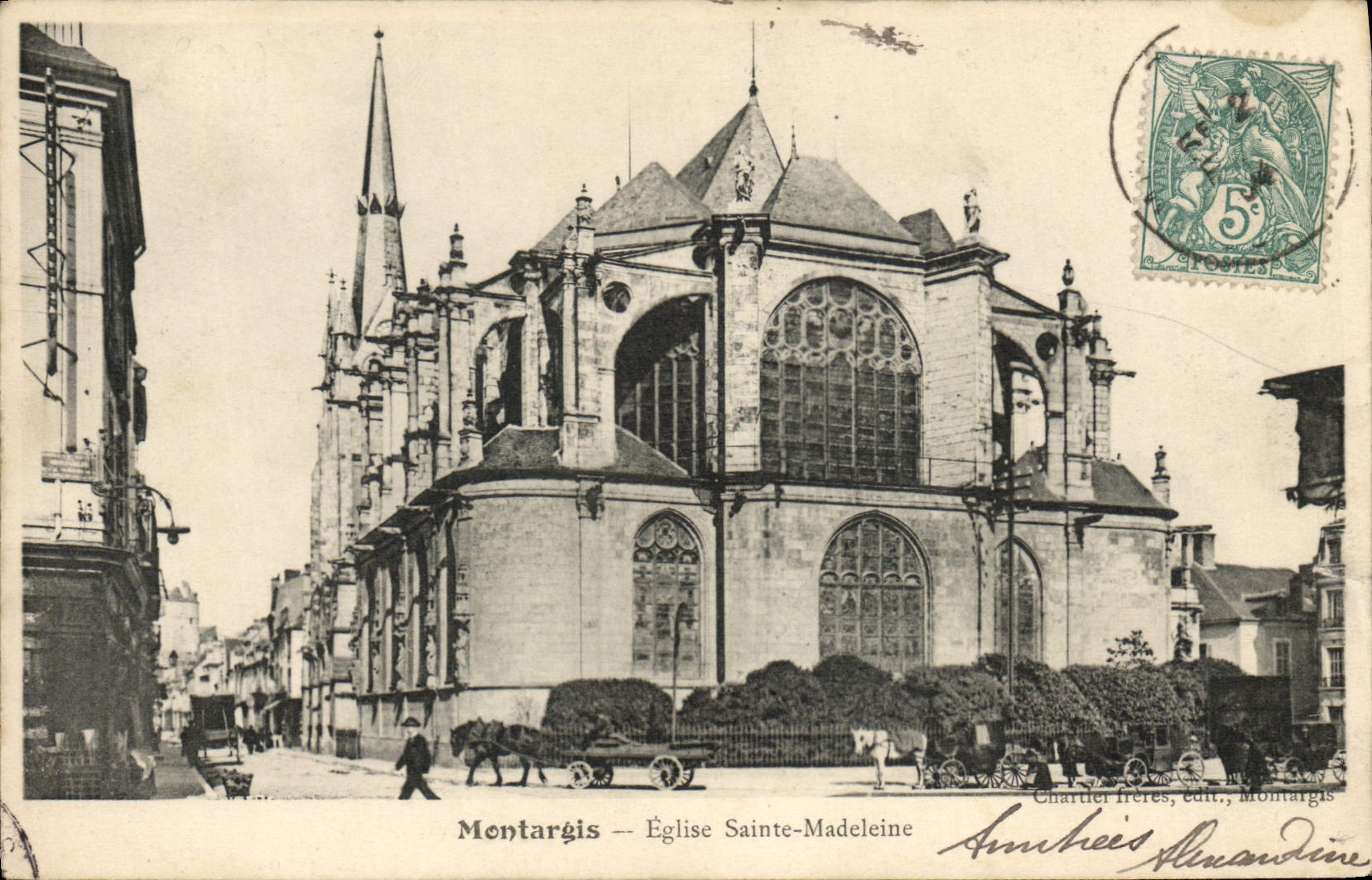 CPA Montargis Eglise Sainte Madeleine