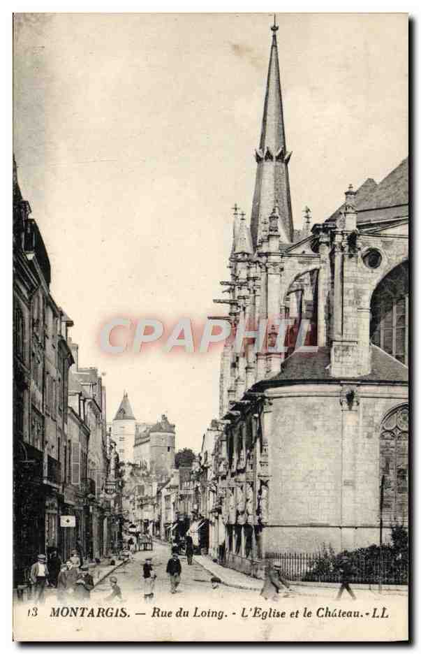 CPA Montargis Rue du Loing L'Eglise et le Chateau