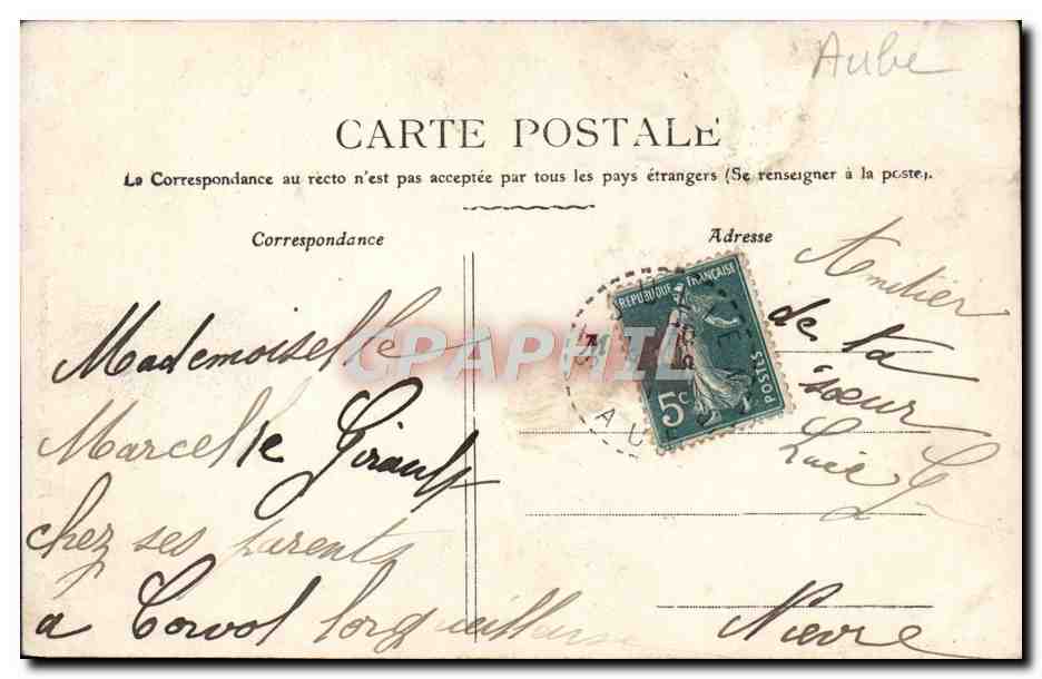 Troyes — Engrèbellement de l'Hôtel de Marizy — Collection T. G. n°103 — Rückseite