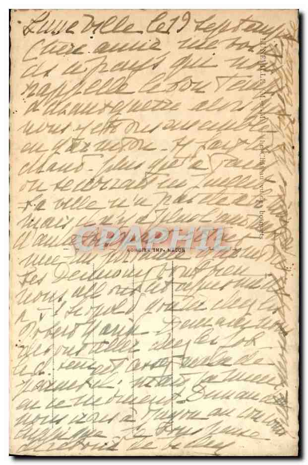 CPA Luneville Le chateau vu des bosquets — Rückseite