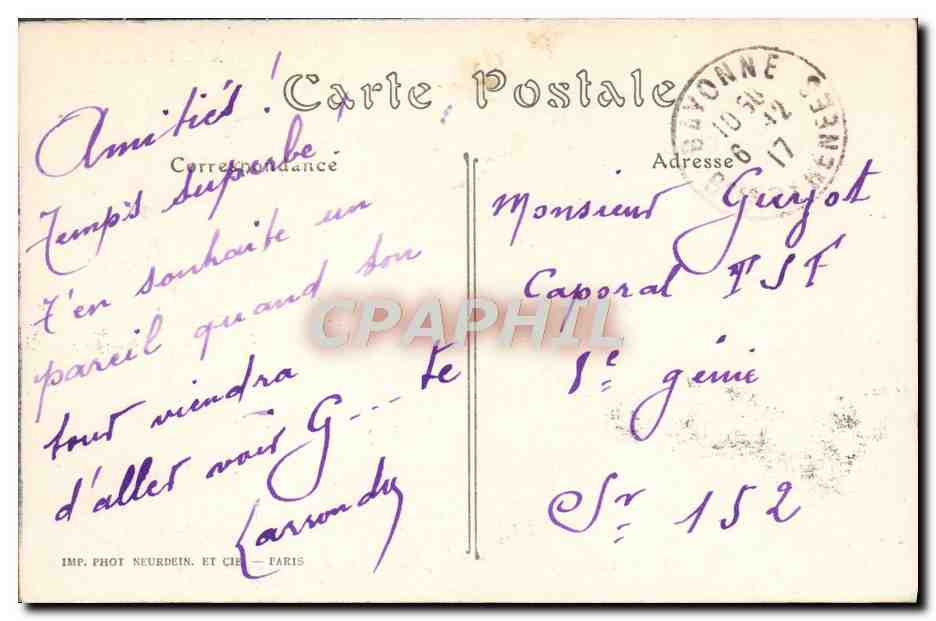 CPA Saint Jean De Luz Vue Generale Prise de Ciboure — Verso