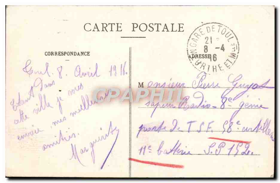 Toul - Porte de l'Hôtel de Ville — P. Grast, Éditeur, Toul — Rückseite