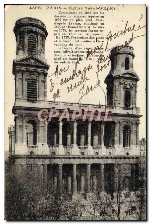 CPA Paris Eglise Saint Sulpice