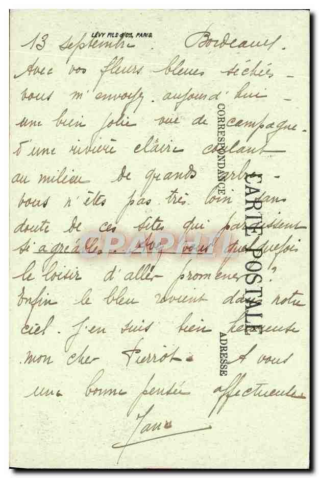 Bordeaux — Le Grand Théâtre — LL. n° 143 — Verso