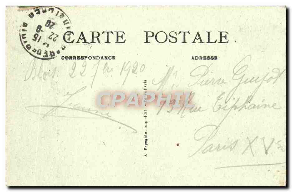 Blois — Terrasse de l'Exéché et Vallée de la Loire — A.P. n°109 — Reverso