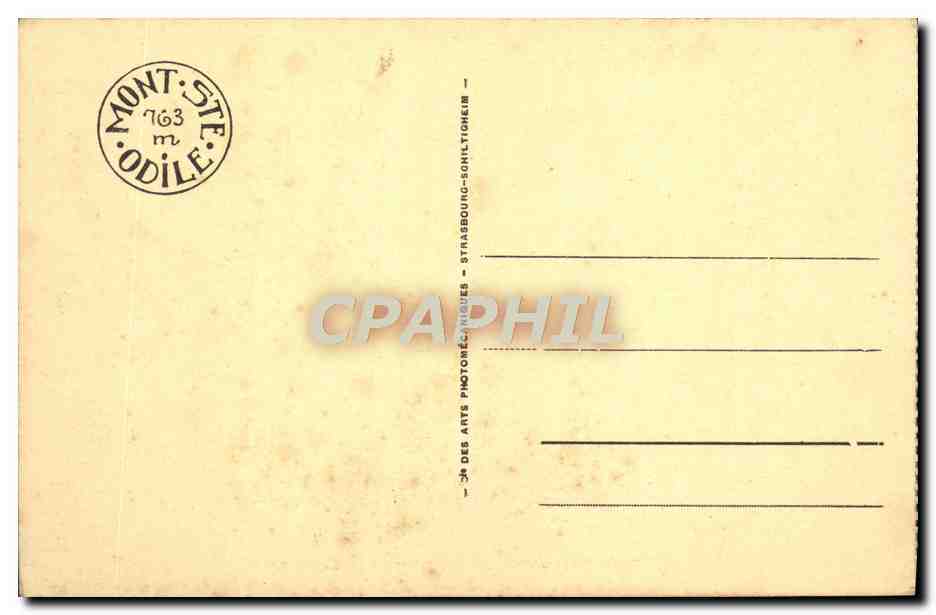 CPA Mont Ste Odile et Niedermunster — Verso