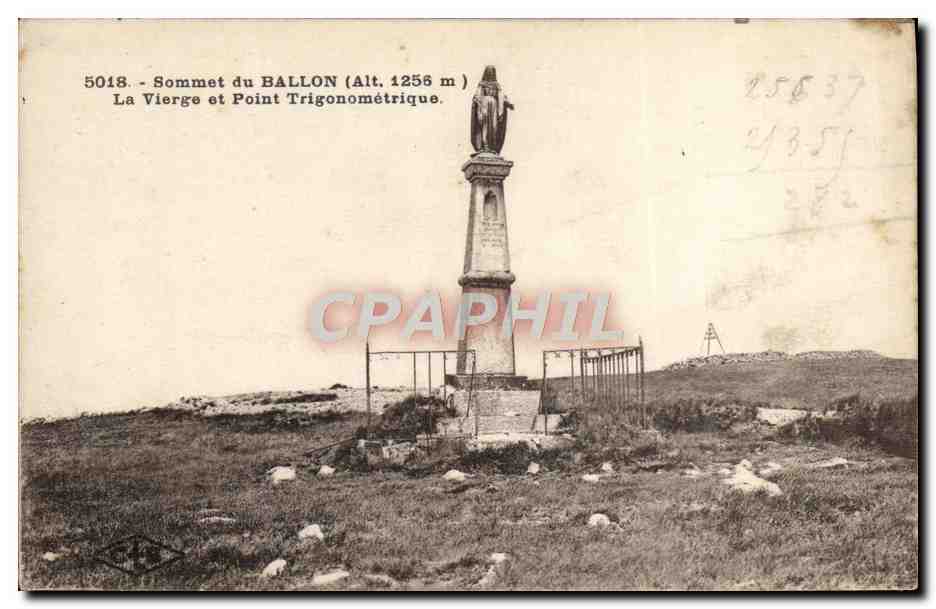 CPA Sommet du Ballon La Vierge et point trigonometrique