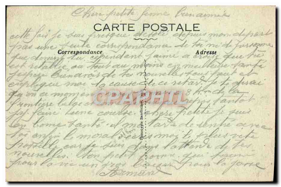 CPA Soissons Place de la Republique Le Monument — Rückseite