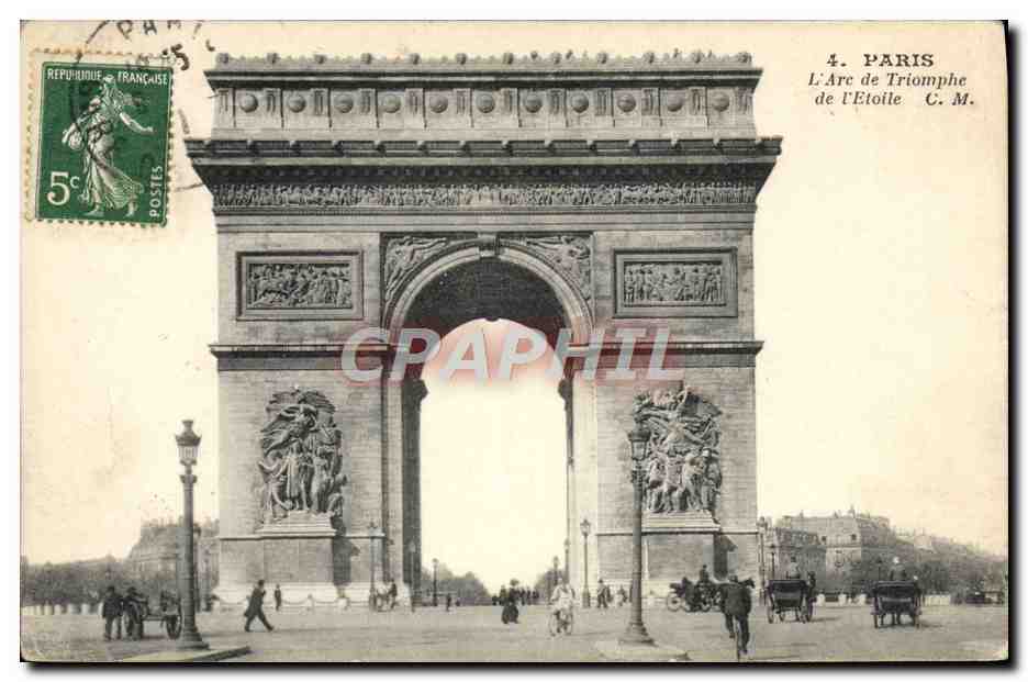 CPA Paris L'Arc de Triomphe de L'Etoile