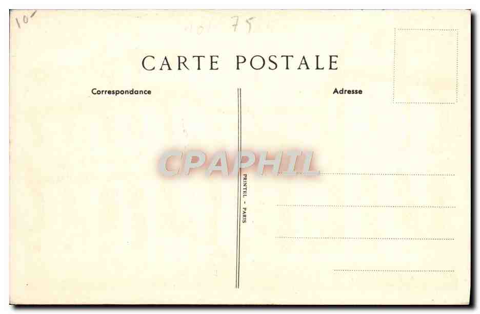 CPA Paris Caisse d'Epargne et de Prevoyance Rue Coq Herin et Rue du Louvre — Rückseite