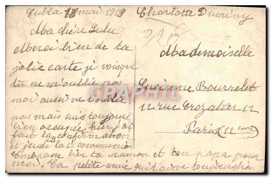 CPA Fantaisie Enfant — Rückseite