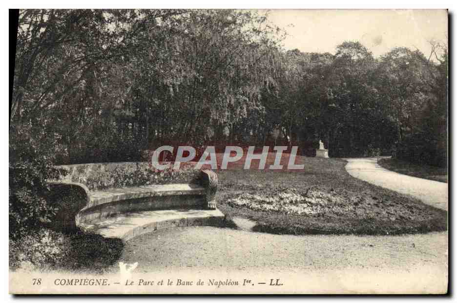 Compiègne — Le Parc et le Banc de Napoléon Ier — LL.