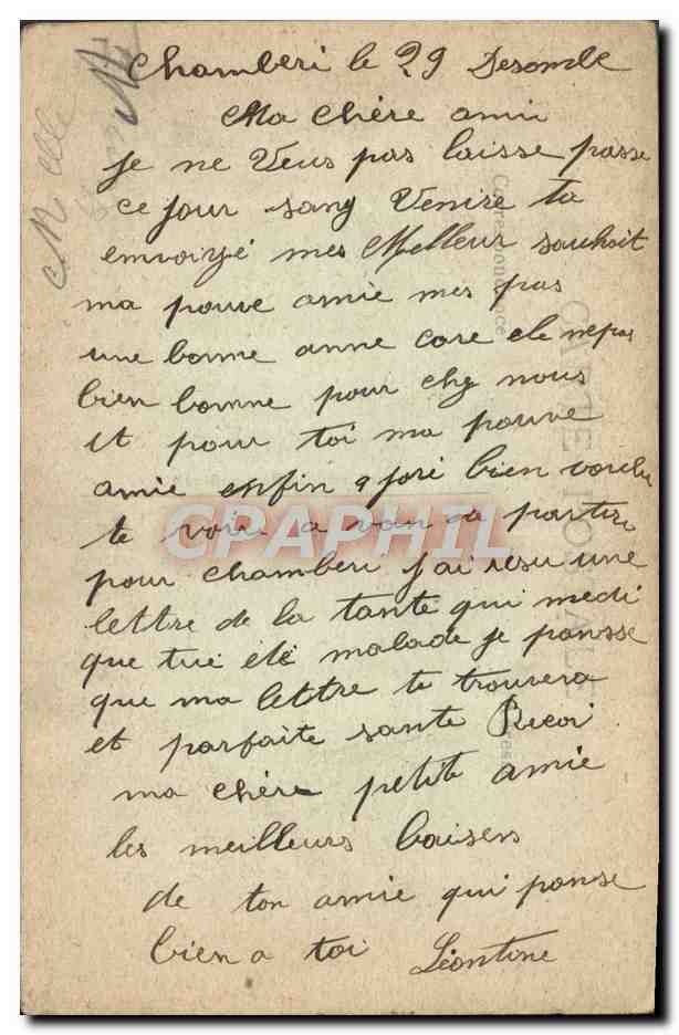 CPA Fantaisie Femme — Verso