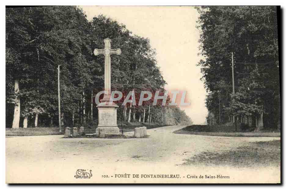 Forêt de Fontainebleau — Croix de Saint-Hérem — Éditeur : Forêt de Fontainebleau, n° 102
