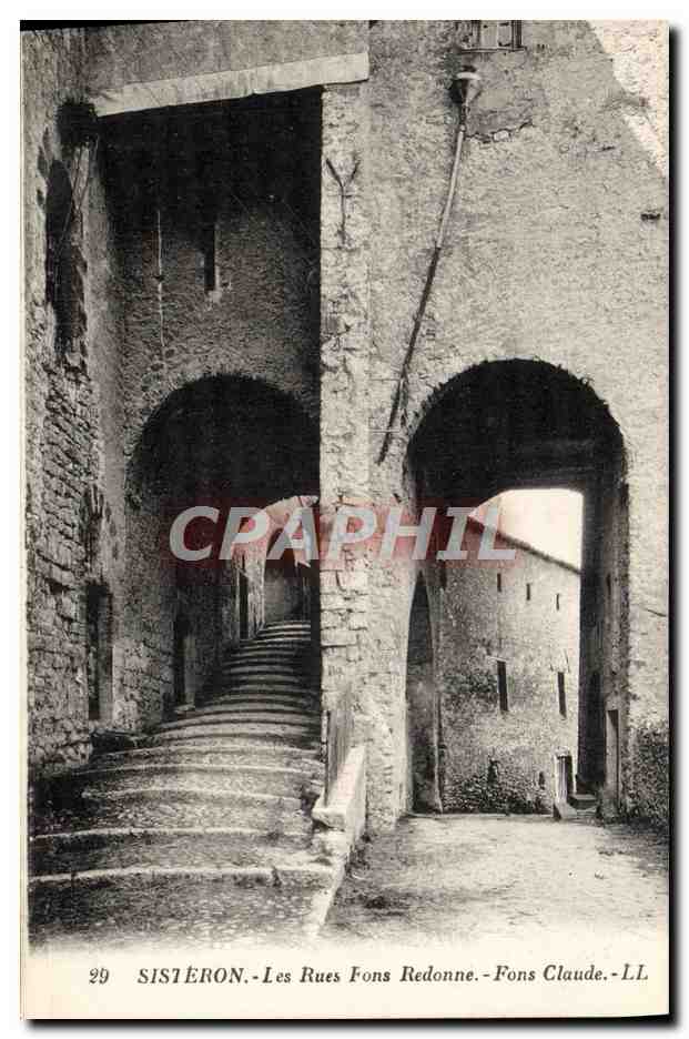 Sisteron — Les Rues Fons Redonne et Fons Claude — LL