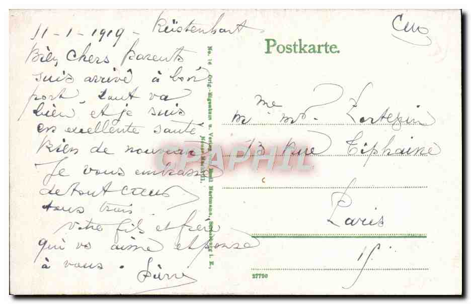 Das Schlachtfeld in den Vogesen — Zwischen Mühlhausen und Schweizer Grenze — Éditeur : Otto-Siegmann & Verlag, N° 14 — Reverso