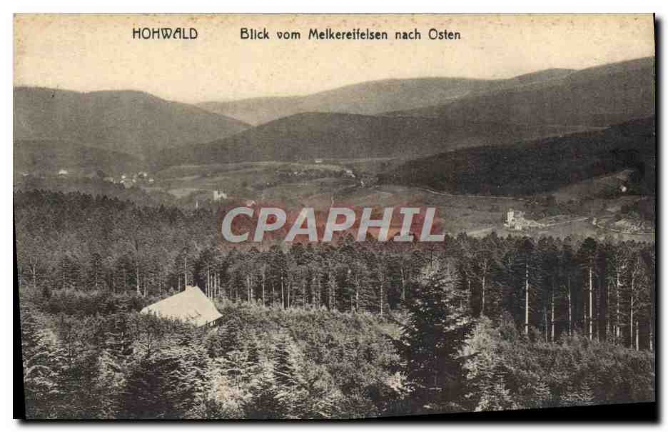 Hohwald — Vue depuis le Melkereifelsen vers l'Est — Photographie de Hohwald, série A Nr. 2399