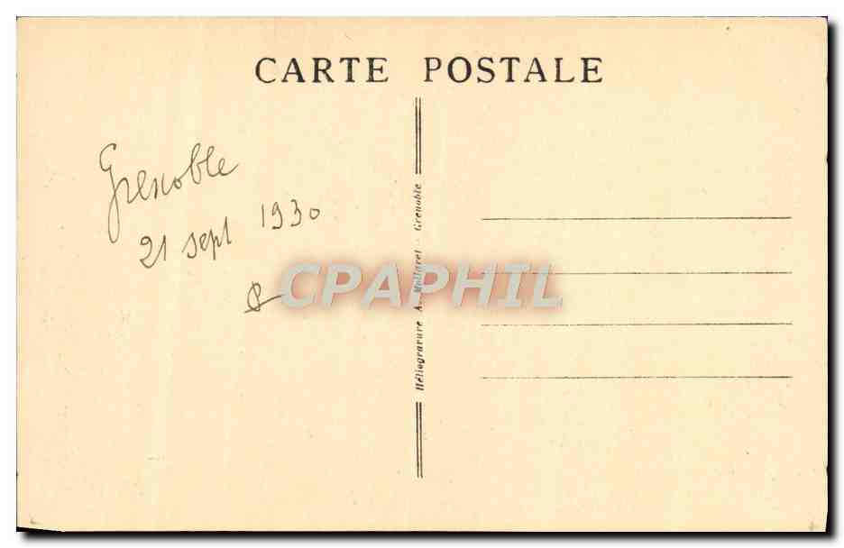 Grenoble - Le Pont Gontard, l'Isère et le Moucherotte — Méliogravure A. Belfort, n°10.503 — Reverso
