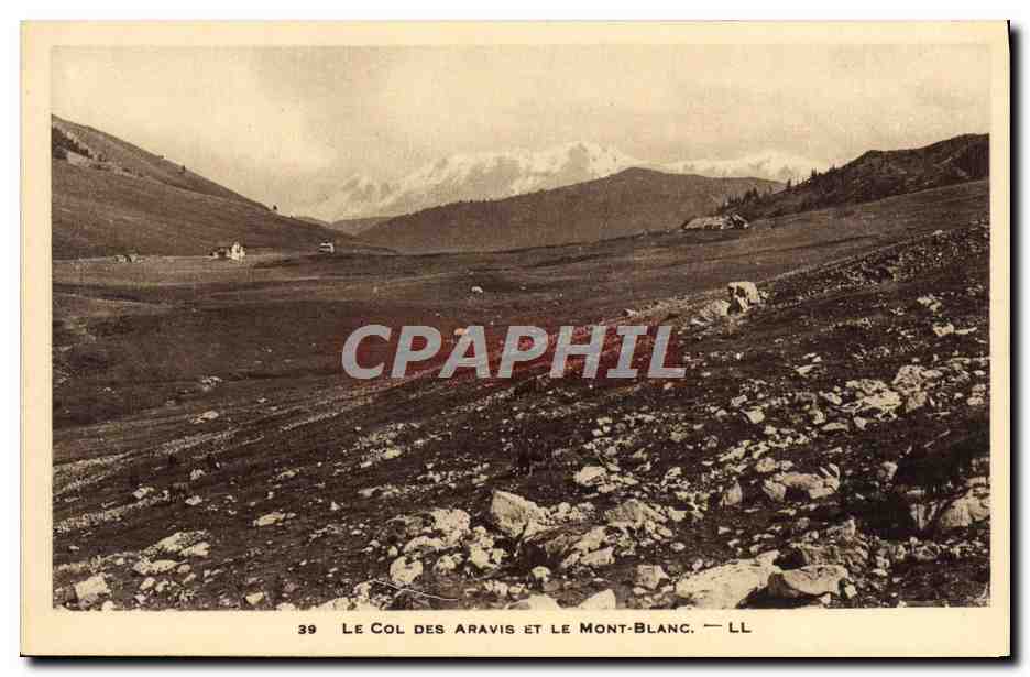CPA Le Col Des Aravis Et Le Mont Blanc