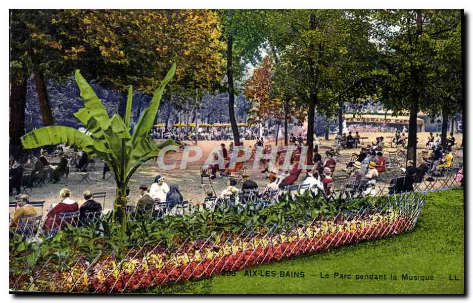 CPA Aix Les Bains Le Parc Pendant La Musique