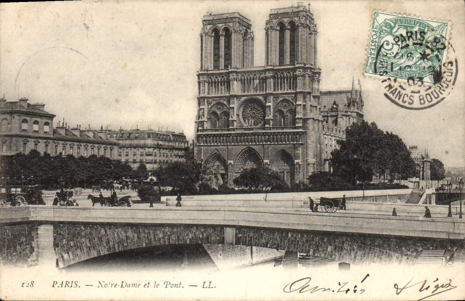 CPA Paris Notre Dame Et Le Pont