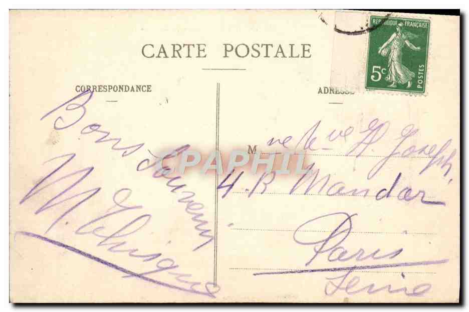 CPA Montpellier Les Trois Graces Et La Comedie — Rückseite