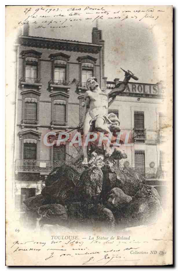 CPA Toulouse La Statue De Roland