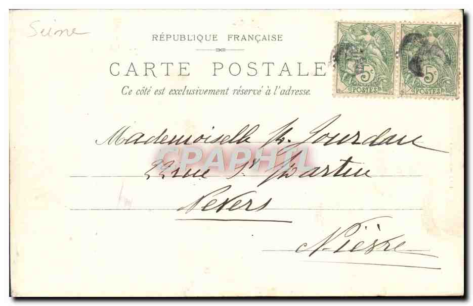 CPA Bois De Boulogne La cascade Paris  — Rückseite