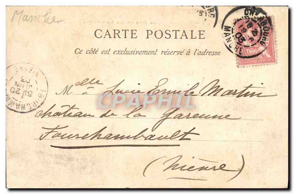 Cherbourg — Étude de Vagues prise sur les Rochers des Flamands — G. F. — Verso