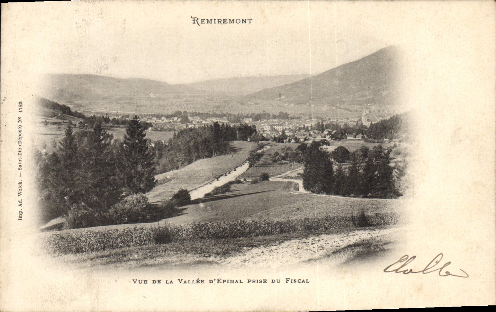 CPA Remiremont Vue De la Vallee D'Epinal Prise Du Fiscal