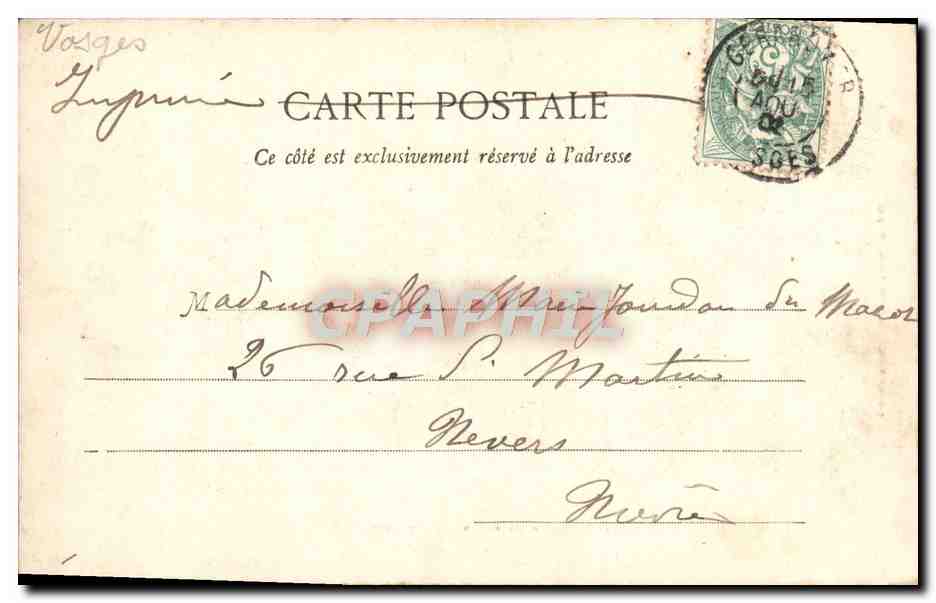 CPA Remiremont Vue De la Vallee D'Epinal Prise Du Fiscal — Rückseite